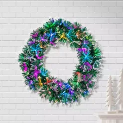 Clearance Fiber Optic Color Changing Christmas Wreath Christmas Wreaths