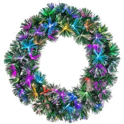 Clearance Fiber Optic Color Changing Christmas Wreath Christmas Wreaths