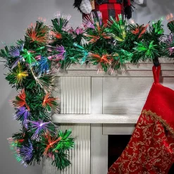 Clearance Fiber Optic Color Changing Christmas Garland Christmas Arrangements & Garland