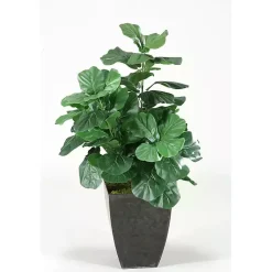 Best Fiddle Leaf Fig Tree in Black Planter, 4 ft. Trees & Topiaries
