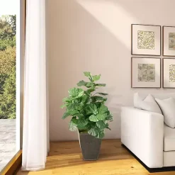 Best Fiddle Leaf Fig Tree in Black Planter, 4 ft. Trees & Topiaries