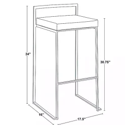 Kirklands Home Bar Stools & Counter Height Stools|Fiji Stackable Bar Stools, Set of 2 Brown