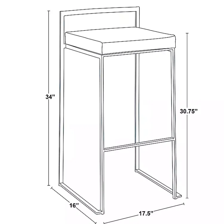 Kirklands Home Bar Stools & Counter Height Stools|Fiji Stackable Bar Stools, Set of 2 Brown