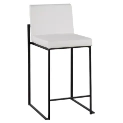 Kirklands Home Bar Stools & Counter Height Stools|Fiji Faux Leather Counter Stools, Set of 3 White