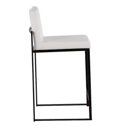 Kirklands Home Bar Stools & Counter Height Stools|Fiji Velvet Counter Stools, Set of 3 White