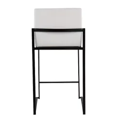 Kirklands Home Bar Stools & Counter Height Stools|Fiji Velvet Counter Stools, Set of 3 White