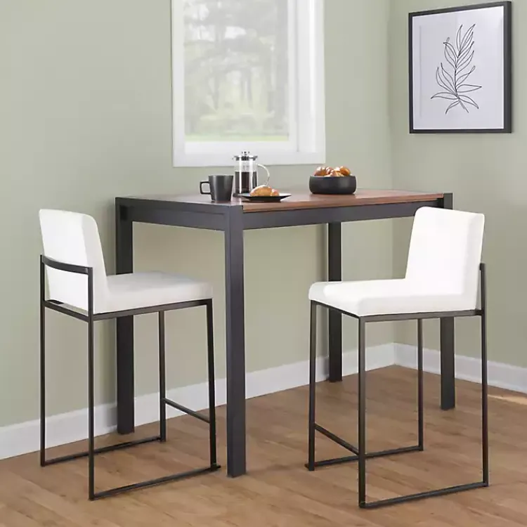 Kirklands Home Bar Stools & Counter Height Stools|Fiji Velvet Counter Stools, Set of 3 White