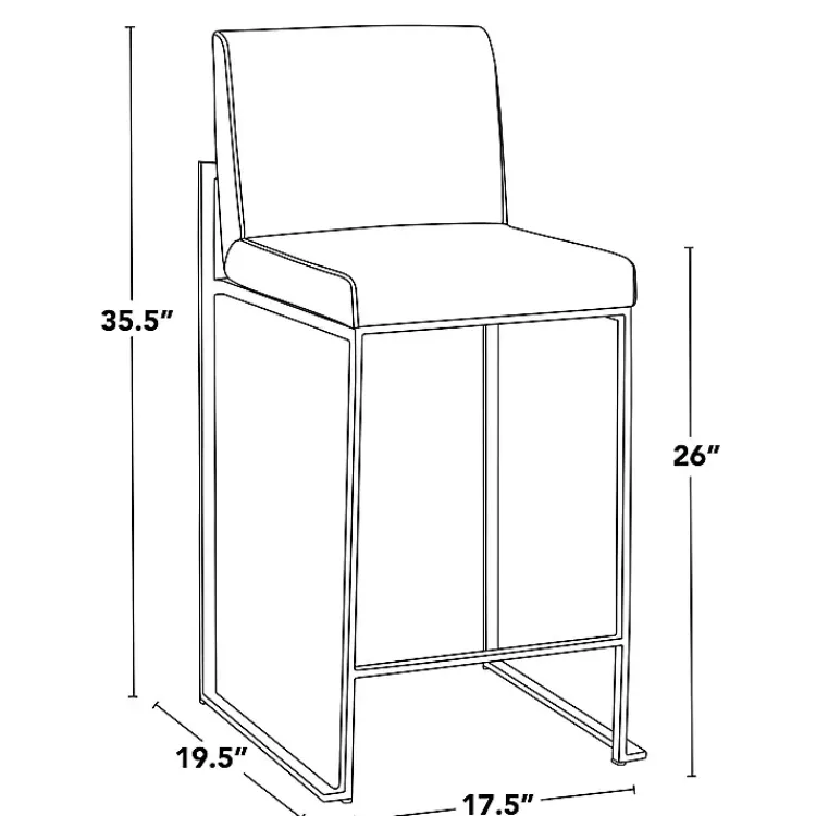 Kirklands Home Bar Stools & Counter Height Stools|Fiji Velvet Counter Stools, Set of 3 White