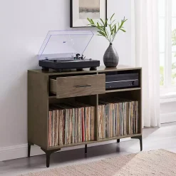 Kirklands Home Tv Stands & Media Consoles|Finn Record Storage Media Cabinet Brown