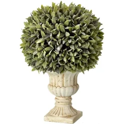 Best Flocked Sage Ball in Urn Arrangement, 15 in. Trees & Topiaries