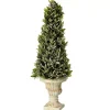 Best Flocked Sage Cone in Urn Arrangement, 24 in. Trees & Topiaries