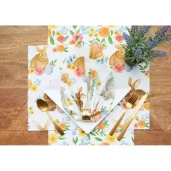 Best Floral Bunnies Napkins, Set of 6 Easter Decorations