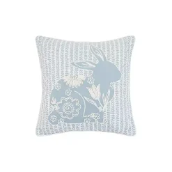 New Floral Bunny Stripe Easter Throw Pillow Easter Decorations