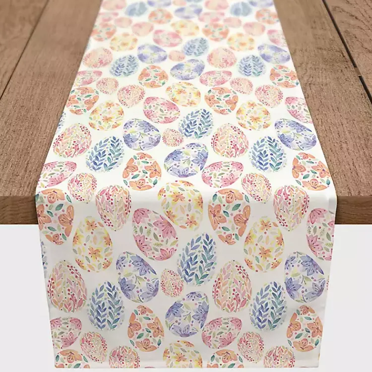 Outlet Floral Easter Eggs Table Runner, 90 in. Easter Decorations