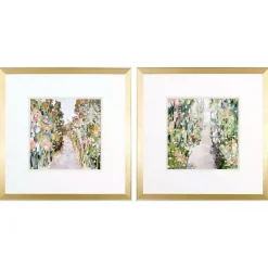 Kirklands Home Framed Art|Floral Garden Path Framed Art Prints, Set of