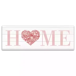 Floral Heart Home Canvas Art Print Valentines Day Decorations