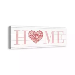 Floral Heart Home Canvas Art Print Valentines Day Decorations
