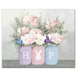 Sale Floral Mason Jars Hop Canvas Art Print Easter Decorations