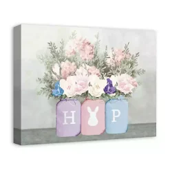 Sale Floral Mason Jars Hop Canvas Art Print Easter Decorations