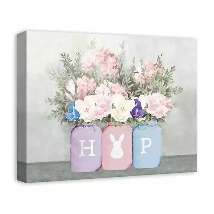 Sale Floral Mason Jars Hop Canvas Art Print Easter Decorations