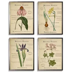 Kirklands Home Framed Art|Flower Magazine Framed Art Prints, Set of 4