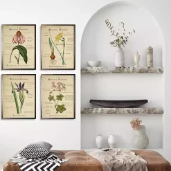 Kirklands Home Framed Art|Flower Magazine Framed Art Prints, Set of 4