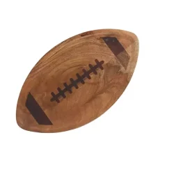 Kirklands Home Serving & Entertaining|Football Shaped Acacia Wood Serving Board Brown