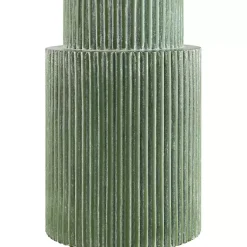 Kirklands Home Table Lamps|Forest Green Ribbed Table Lamp White