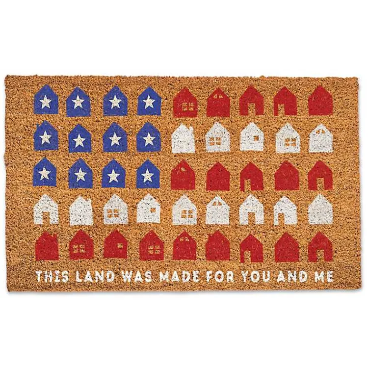 Kirklands Home Doormats|Fourth of July This Land Coir Doomat
