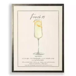 Kirklands Home Framed Art|French 75 Framed Art Print Red