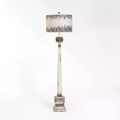 Kirklands Home Floor Lamps|French Distressed White Floor Lamp