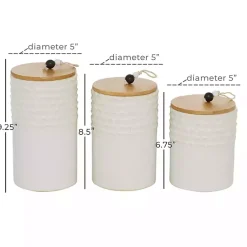 Online French Scalloped Canisters, Set of 3 Decorative Bowls & Jars