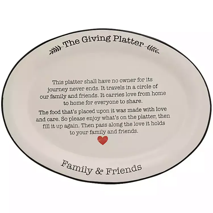 Kirklands Home Serving & Entertaining|Friends and Family Giving Platter White