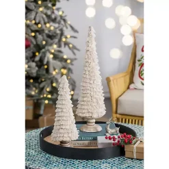 New Fringe Embellished Christmas Trees, Set of 2 Christmas Decorations