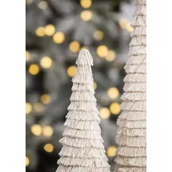 New Fringe Embellished Christmas Trees, Set of 2 Christmas Decorations