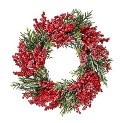 Clearance Frosted Berry and Mini Spruce Christmas Wreath Christmas Wreaths