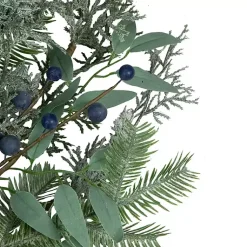 Hot Frosted Foliage and Blueberries Wreath Christmas Wreaths