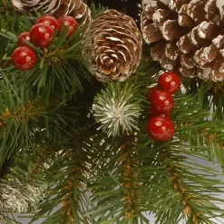 Online Frosted Pinecone and Berry Candle Centerpiece Christmas Centerpieces