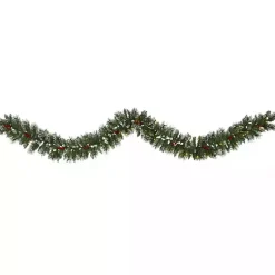 Hot Frosted Swiss Pine and Berry Clear LED Garland Christmas Arrangements & Garland