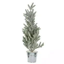 Outlet Frosty Potted Angel Pine Tree Christmas Arrangements & Garland