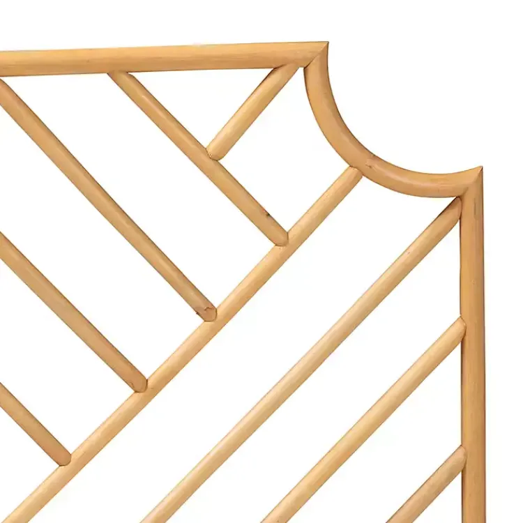 Kirklands Home Beds & Headboards|Geometric Weave Rat Queen Headboard Tan