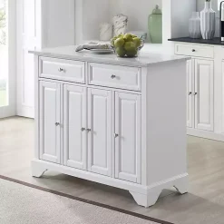Kirklands Home Kitchen Islands & Bar Carts|Gia All Marble Kitchen Island White