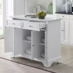Kirklands Home Kitchen Islands & Bar Carts|Gia All Marble Kitchen Island White