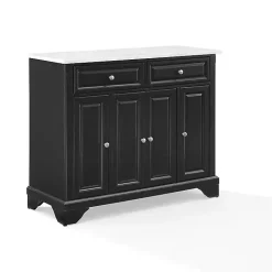 Kirklands Home Kitchen Islands & Bar Carts|Gia Black and White Marble Kitchen Island