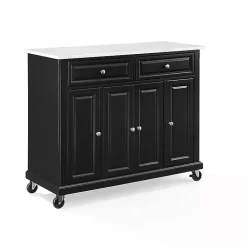 Kirklands Home Kitchen Islands & Bar Carts|Gia Black and White Marble Kitchen Island