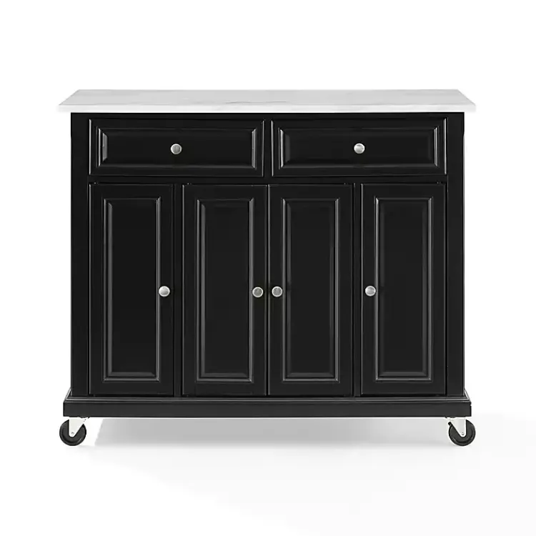 Kirklands Home Kitchen Islands & Bar Carts|Gia Black and White Marble Kitchen Island