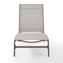 Kirklands Home Outdoor Seating|Gibson Gray Mesh Outdoor Loungers, Set of 2