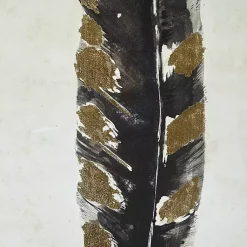 Kirklands Home Framed Art|Gilded Feathers Canvas Art Prints, Set of 2