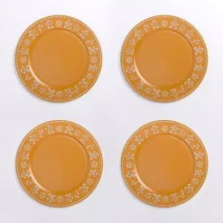 Kirklands Home Serving & Entertaining|Gingerbread Christmas Chargers, Set of 4 Brown