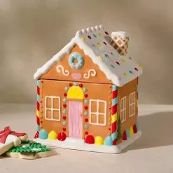 Kirklands Home Serving & Entertaining|Gingerbread House Ceramic Cookie Jar